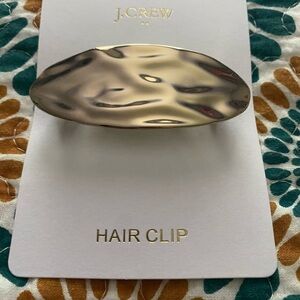 Hammered gold hair clip